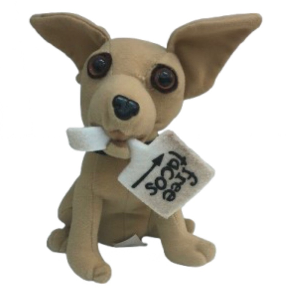 TACO BELL CHIHUAHUA STUFFED TOY • FREE TACOS TAG